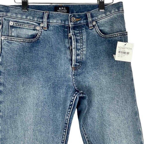 NWT A.P.C. Petit Standard Raw Hem Slim Fit Stretch Denim Jeans Indigo Unisex 29 - Picture 5 of 9